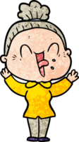 cartoon happy old woman png