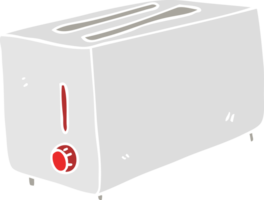 flat color illustration of toaster png