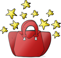 hand drawn cartoon expensive handbag png