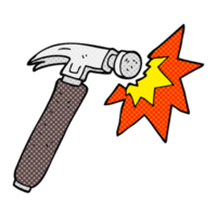 hand drawn cartoon hammer png