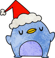 mano disegnato Natale strutturato cartone animato di kawaii pinguino png