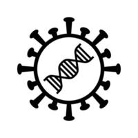 DNA virus, A virus particle containing DNA helix, pathogen icon vector