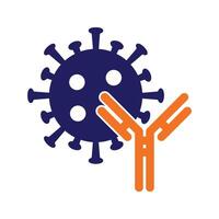 coronavirus antibody icon vector