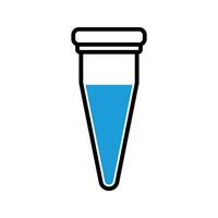 liquid in a test tube, illustration of biochemistry research experiment, science icon vector