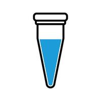 liquid in a test tube, illustration of biochemistry research experiment, science icon vector