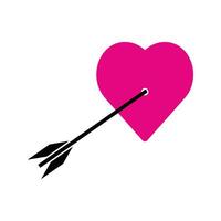 heart with arrow icon vector