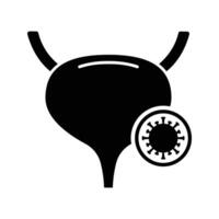 ilustración de vejiga infección, urinario sistema enfermedad icono vector