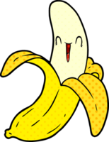 cartoon crazy happy banana png