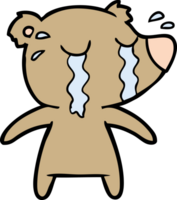 personaje de dibujos animados de oso llorando png