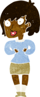 desenho animado mulher fazer quem mim gesto png