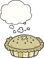 cartoon pie with thought bubble png