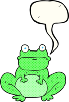 hand drawn comic book speech bubble cartoon frog png