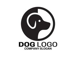 perro logo diseño ilustración vector