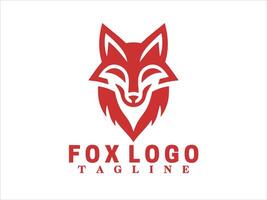 Fox Head Logo Design Template vector