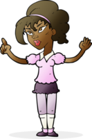 cartoon woman with idea png