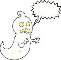 hand drawn comic book speech bubble cartoon ghost png