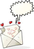 hand drawn speech bubble cartoon love letter png