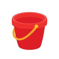 Empty bucket drawing icon illustration for beach summer kid sand bucket toys and game vector