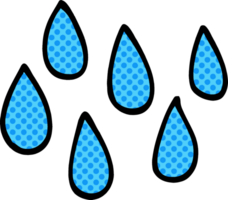 cartoon doodle rain drops png