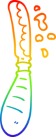 arcobaleno pendenza linea disegno di un' cartone animato marmellata diffusione coltello png