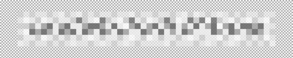 Censor blur effect. Horizontal checkered pattern. Gray pixel mosaic texture hiding text, image or another forbidden, adult only or privacy content. vector