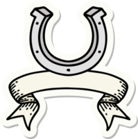 tatuagem estilo adesivo com bandeira do uma cavalo sapato png