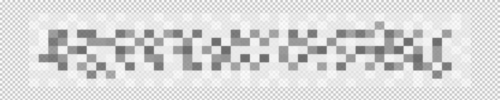 Censorship blured effect checkered texture. Pixel mosaic horizontal pattern hiding text, image or another prohibited content. vector