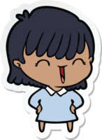 sticker of a cartoon woman png