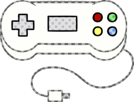 comic book style cartoon of a game controller png