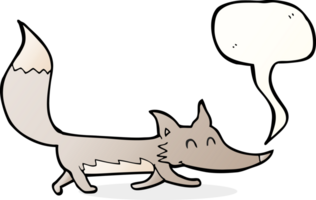 cartoon little wolf with speech bubble png