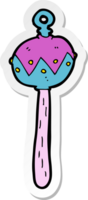 sticker of a cartoon old rattle png