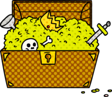 hand drawn cartoon doodle of a treasure chest png