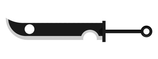 legendary ninja sword on white background vector