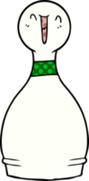 cartoon happy bowling pin png