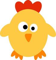 Cute chick ornament vector