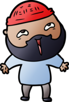 cartoon happy bearded man png