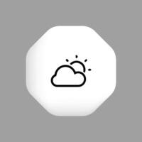 clima pronóstico contorno web icono vector