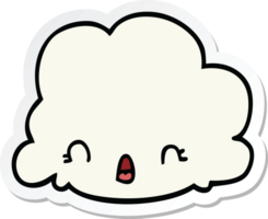 sticker of a cartoon cloud png