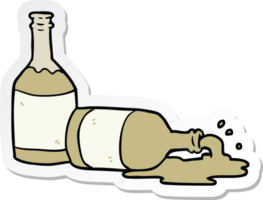 Aufkleber einer Cartoon-Bierflasche png