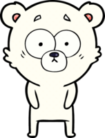 desenho de urso polar surpreso png