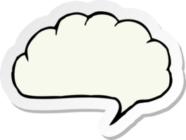 sticker of a cartoon speech balloon cloud png