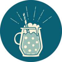 icon of a tattoo style ginger beer png