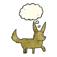 cartoon wilder hund mit gedankenblase png