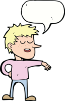 cartoon man making dismissive gesture with speech bubble png