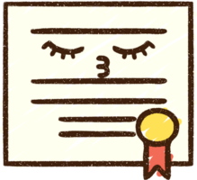 dibujo de tiza de certificado png