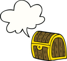 cartoon treasure chest with speech bubble png