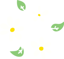 hand drawn quirky cartoon flowers png