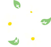 mano dibujado peculiar dibujos animados flores png