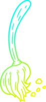 cold gradient line drawing of a cartoon mop png