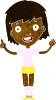 cartoon woman pointing png